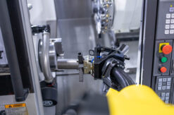 Automated milling machine cell operating in a Midwest manufacturing workforce crisis.