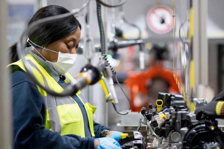2 million unfilled manufacturing jobs by 2033 with automated EDM cell running lights-out in background.